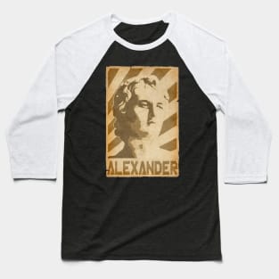 Alexander The Great Retro Propaganda Baseball T-Shirt